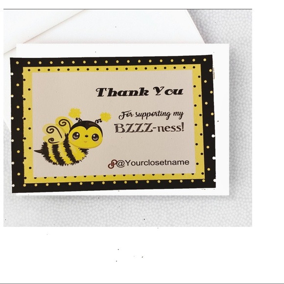 New Bee  100 Poshmark closet Thank You Card - Picture 4 of 9
